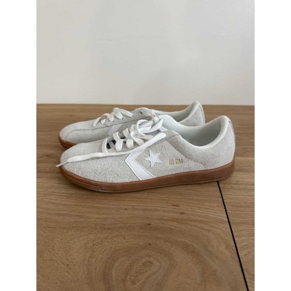 Converse Star Trainer Classic Suede Mens 7.5 Womens 9 White Gum A1635C